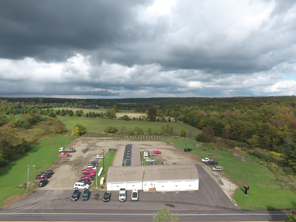 ariel view of fire station