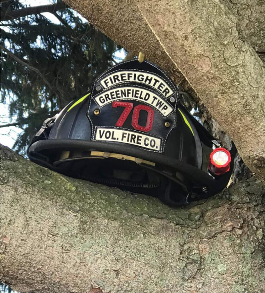 fire hat in a tree